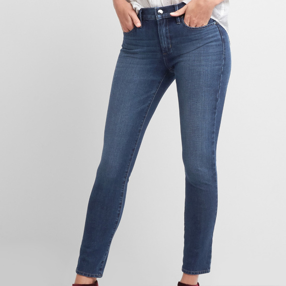 mid rise true skinny jeans gap